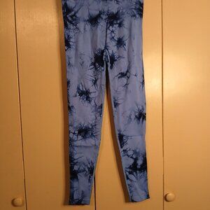 Lihuyas Tie Dye Butt Lifting Legging Women's Large Blue 0649P1